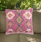 Premium  20" Magenta Beige and Rust Handmade Southwestern Indoor Outdoor Throw Pillow Cover