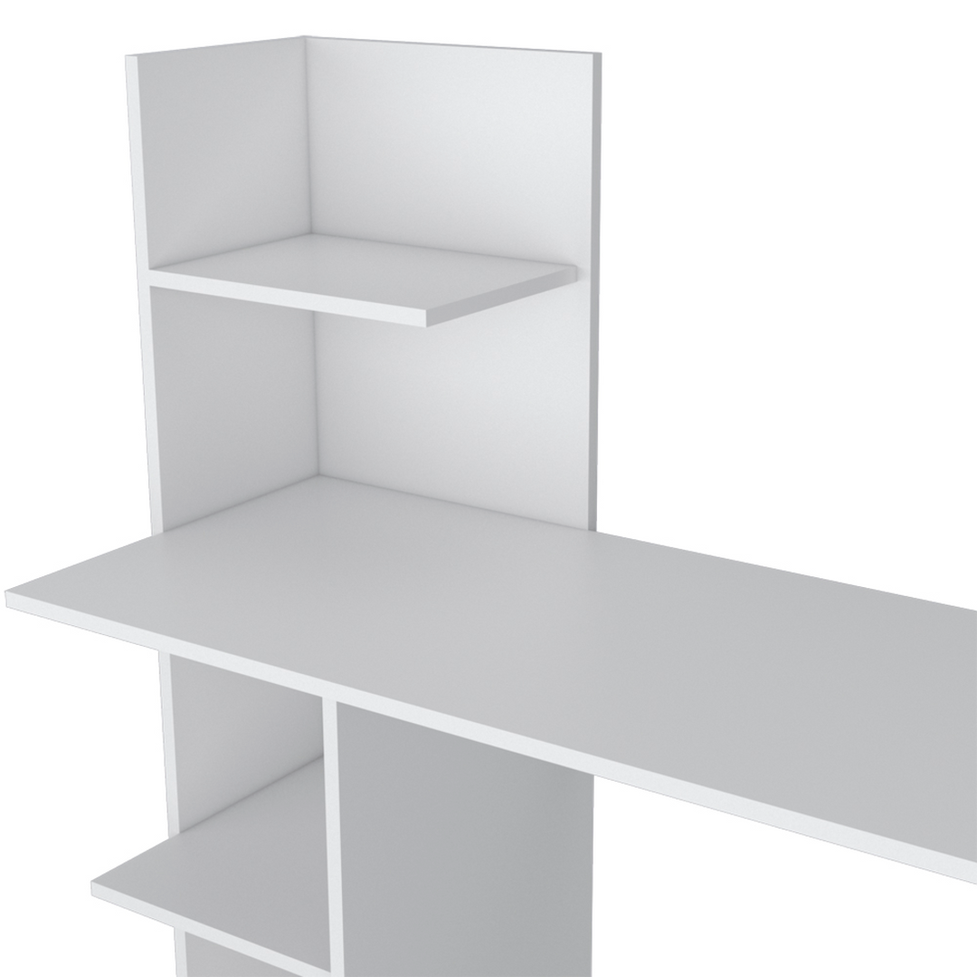 47" White Wood Computer Desk
