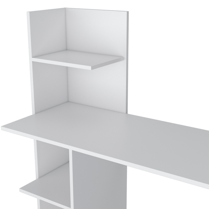 47" White Wood Computer Desk