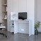 47" White Wood Computer Desk