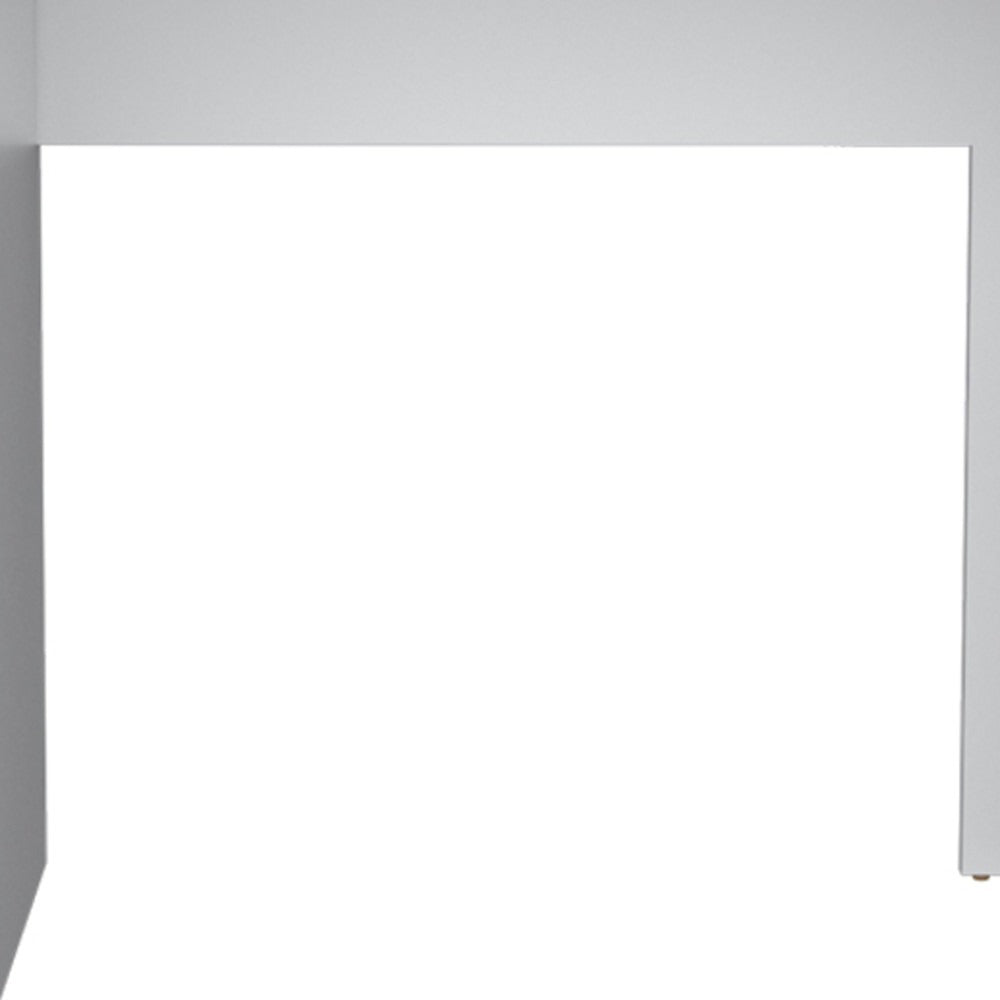 47" White Wood Computer Desk