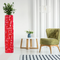 Premium 52" Textured Honeycomb Vase in Red - Contemporary Resin Floor Sculpture with Glossy Finish