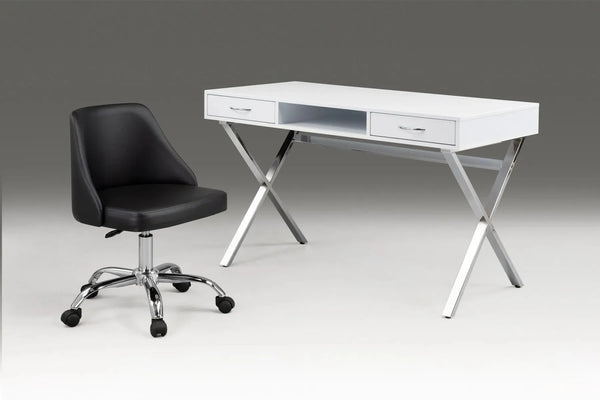 Office chair with chrome base