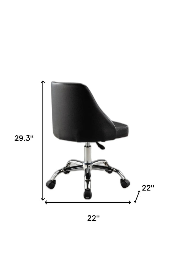 Office chair with chrome base