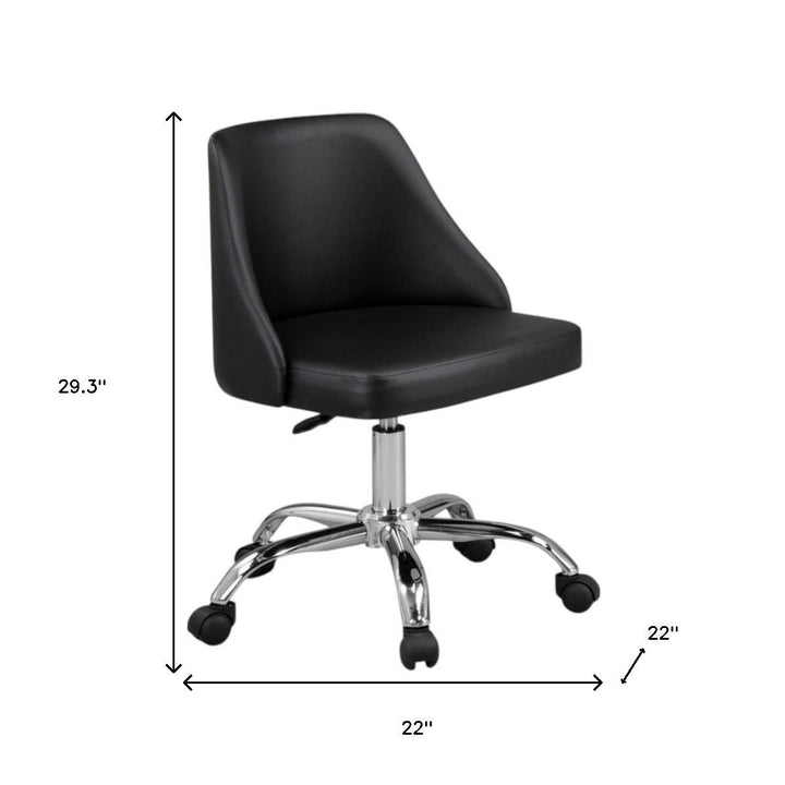 Office chair with chrome base