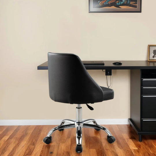 Office chair with chrome base