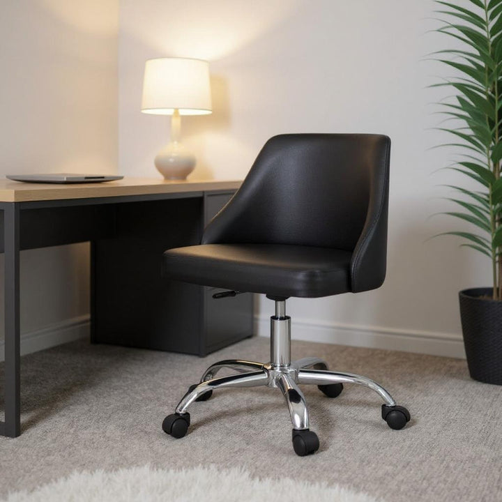 Office chair with chrome base