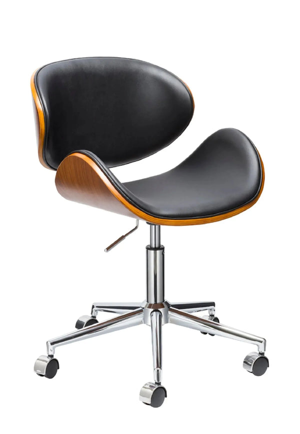 Office Chair with Wood Seat and PU Cushion