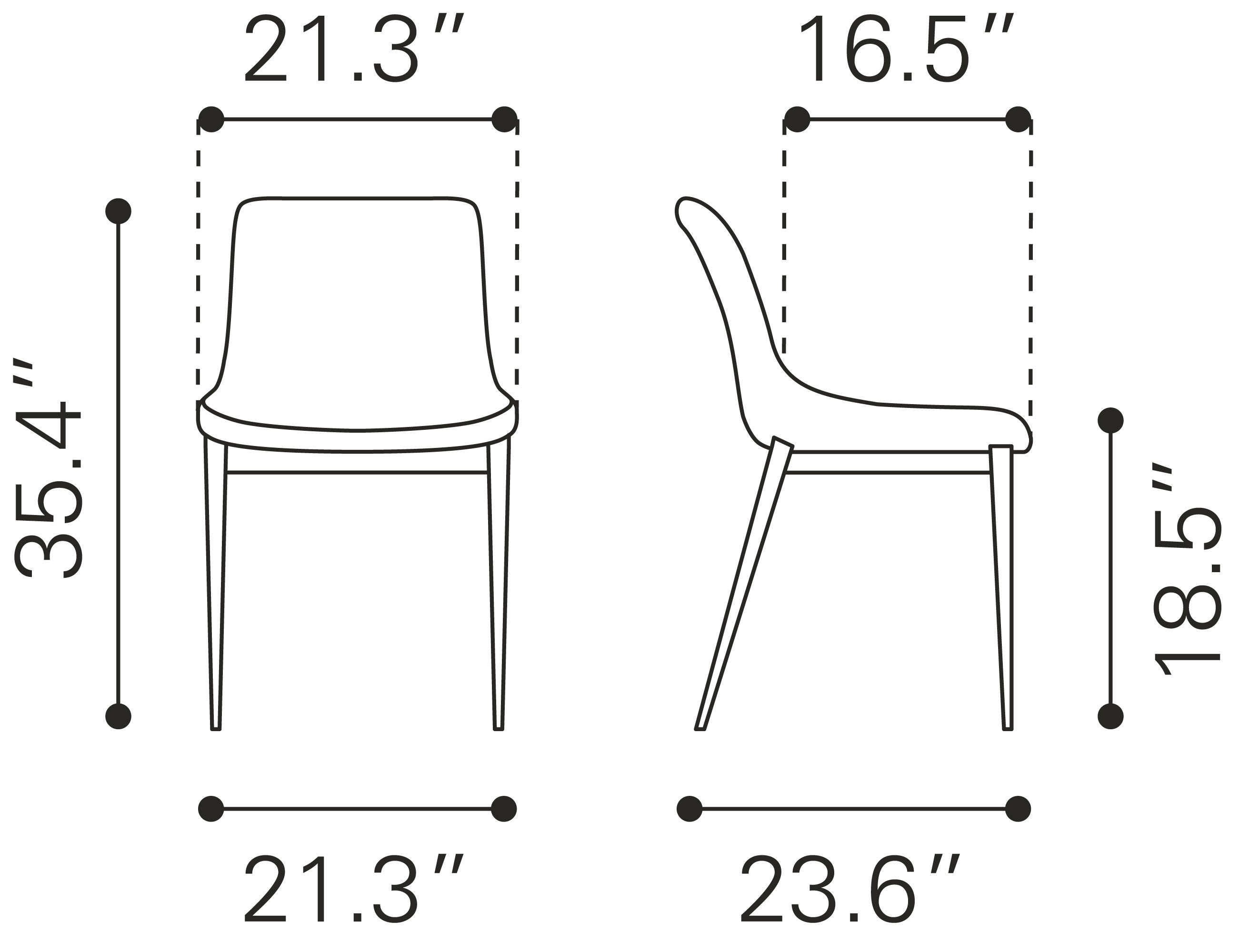 Magnus Dining Chair Slate Gray & Walnut