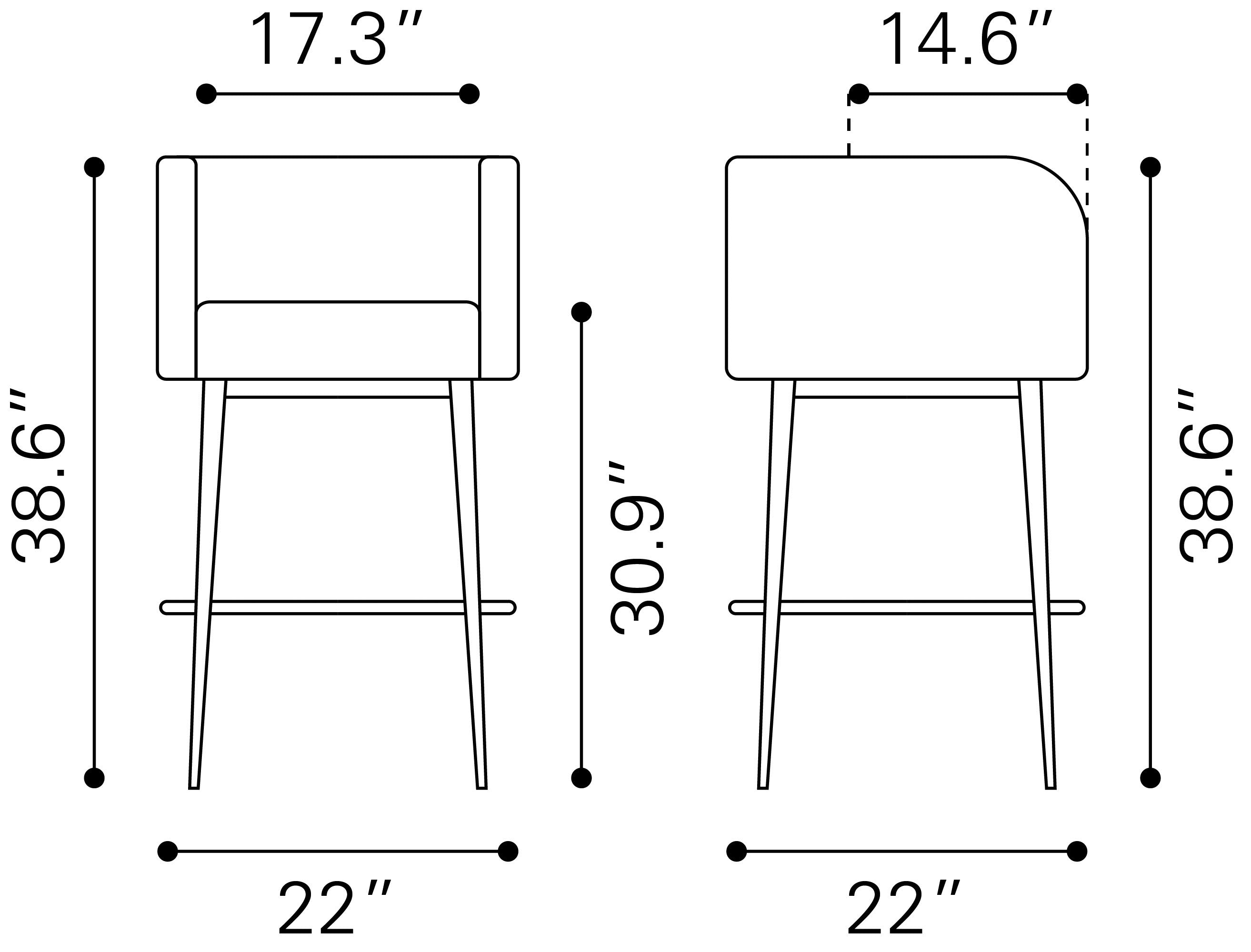 Horbat Barstool Black