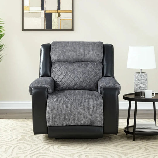 U5914 Grey/Black Recliner