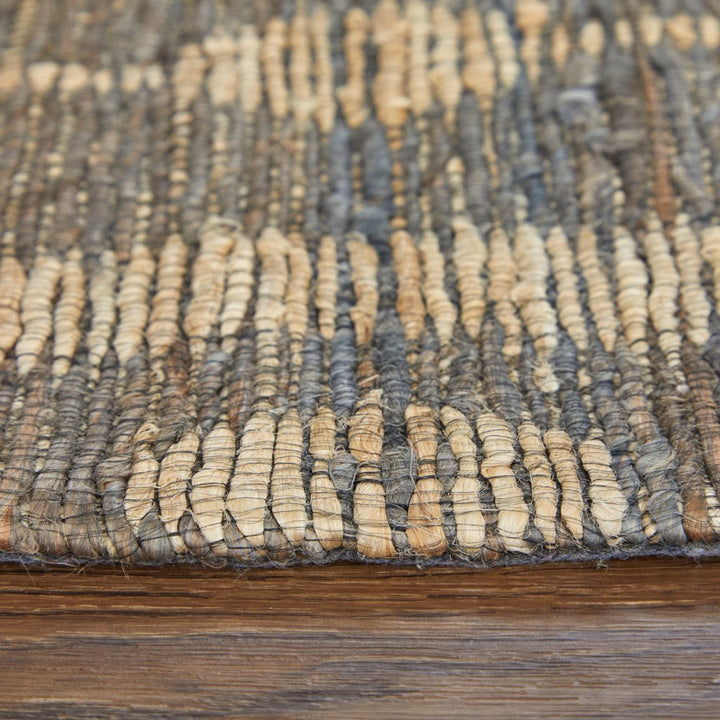 9' X 13' Taupe and Tan Geometric Hand Woven Area Rug