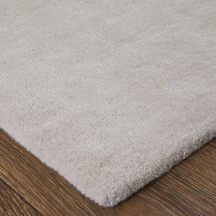 10' X 14' Tan Brown and Orange Abstract Hand Tufted Area Rug