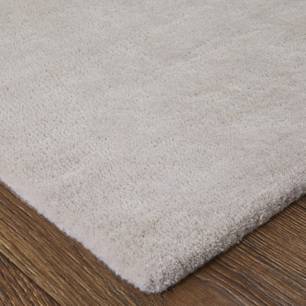 10' X 14' Tan Brown and Orange Abstract Hand Tufted Area Rug