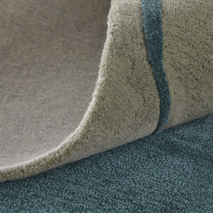 10' X 14' Blue and Gray Abstract Hand Tufted Area Rug