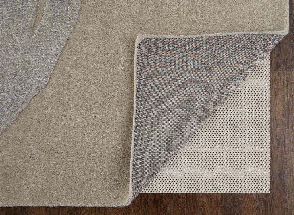 4' X 6' Blue and Ivory Abstract Hand Tufted Area Rug