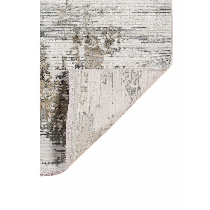 Venice Frasier Ivory/Gold Abstract Area Rug 7'6"x9'6"