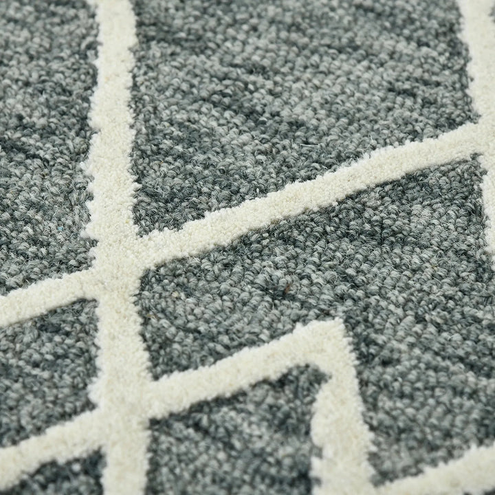 Vista Duncan Gray Hand-Hooked Wool Area Rug 2'x3'