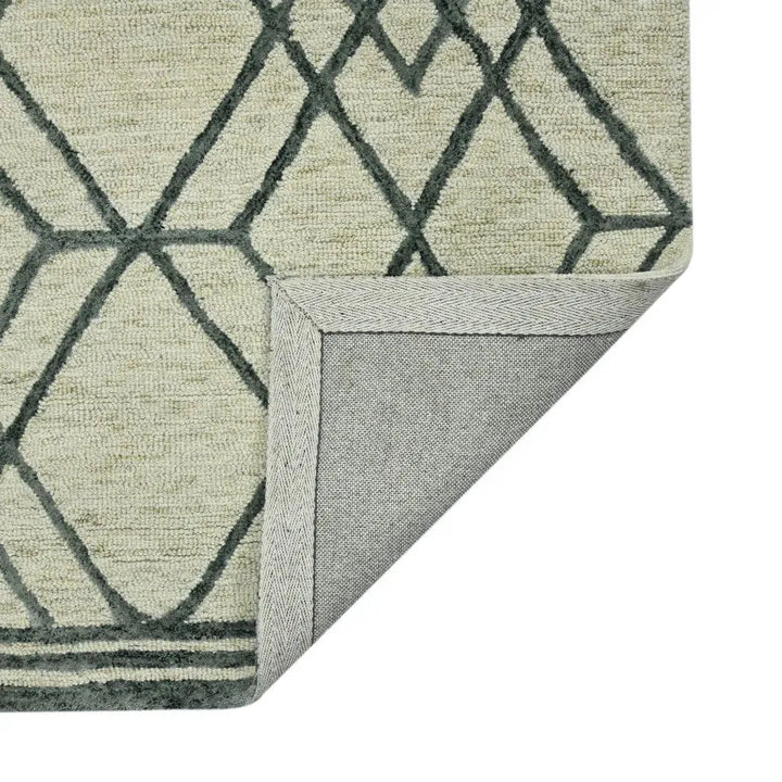 Vista Duncan Ivory Hand-Hooked Wool Area Rug 5'x8'