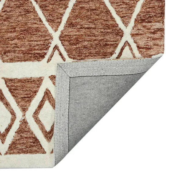 Vista Raton Sienna Hand-Hooked Wool Area Rug 8'x10'