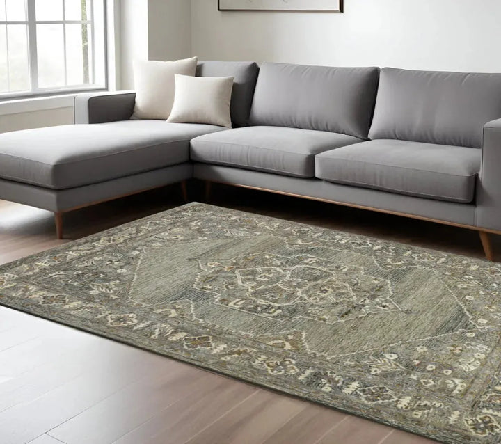Vestige Kersey Brown Hand-Tufted Wool Blend Area Rug 9'x13'
