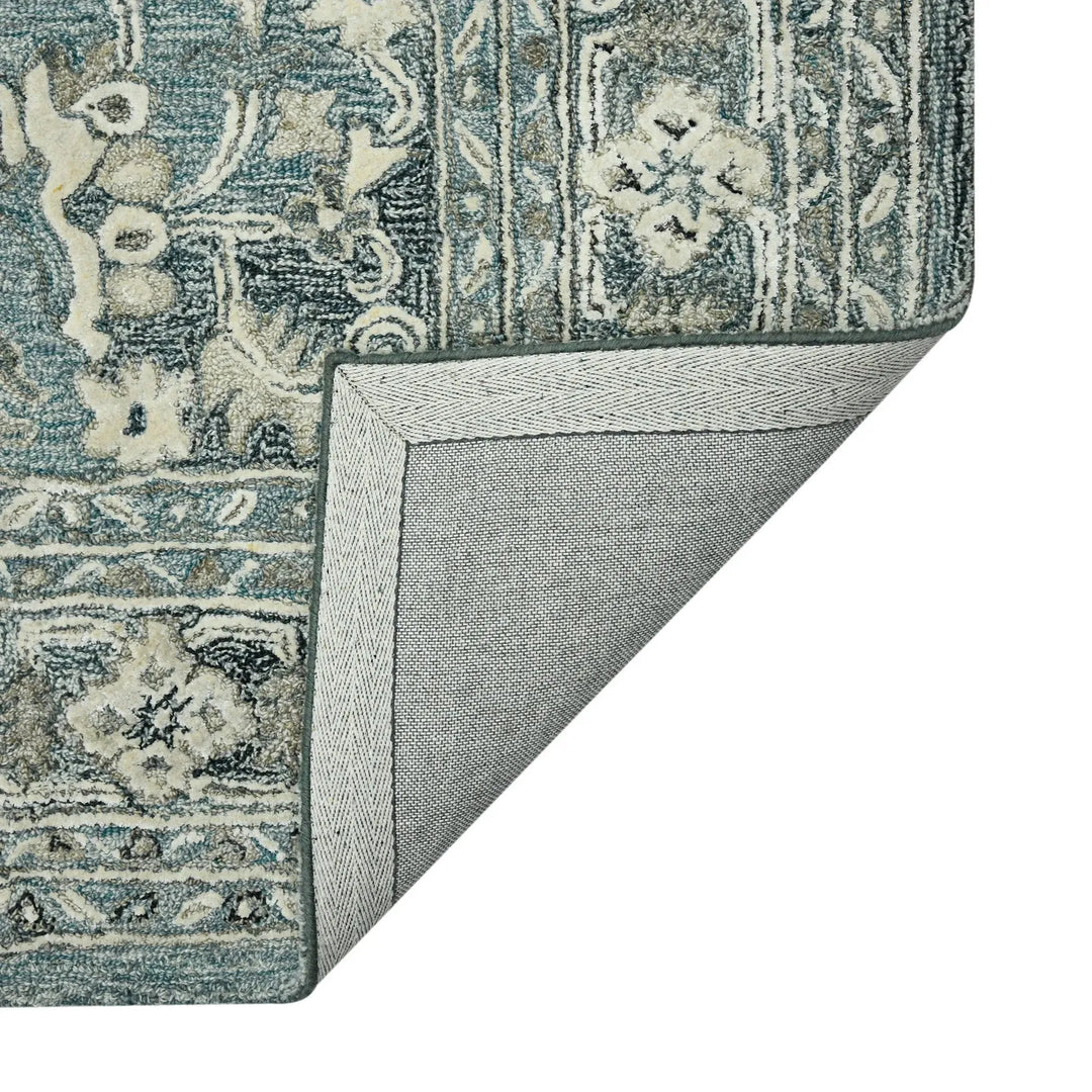 Vestige Jericha Blue Hand-Tufted Wool Blend Area Rug 5'x7'6"