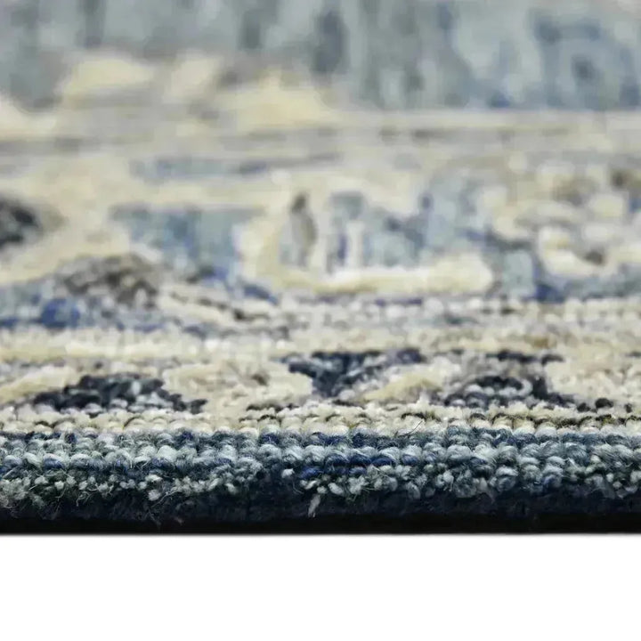 Vestige Nucia Blue/Taupe Hand-Tufted Wool Blend Area Rug 3'6"x5'6"