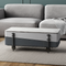 Wilkins Rectangular Coffee Table with Lift Top in White and Gray High Gloss