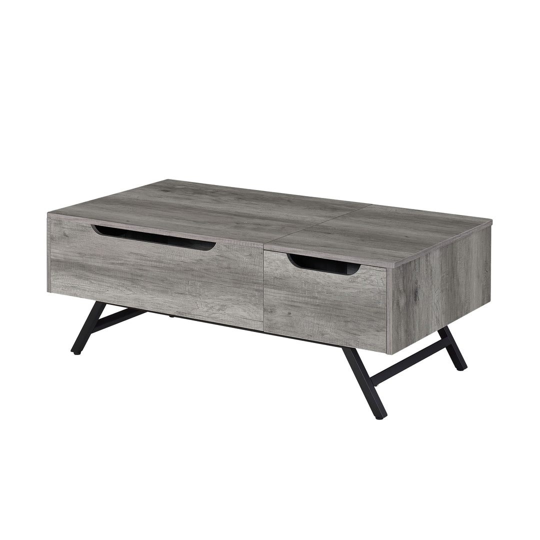 Throm 1-Drawer Coffee Table with Lift Top in Gray Oak