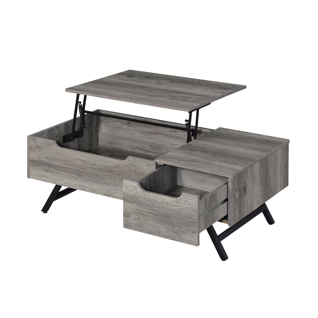 Throm 1-Drawer Coffee Table with Lift Top in Gray Oak