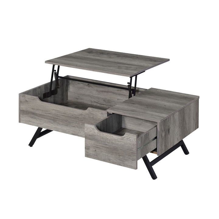 Throm 1-Drawer Coffee Table with Lift Top in Gray Oak