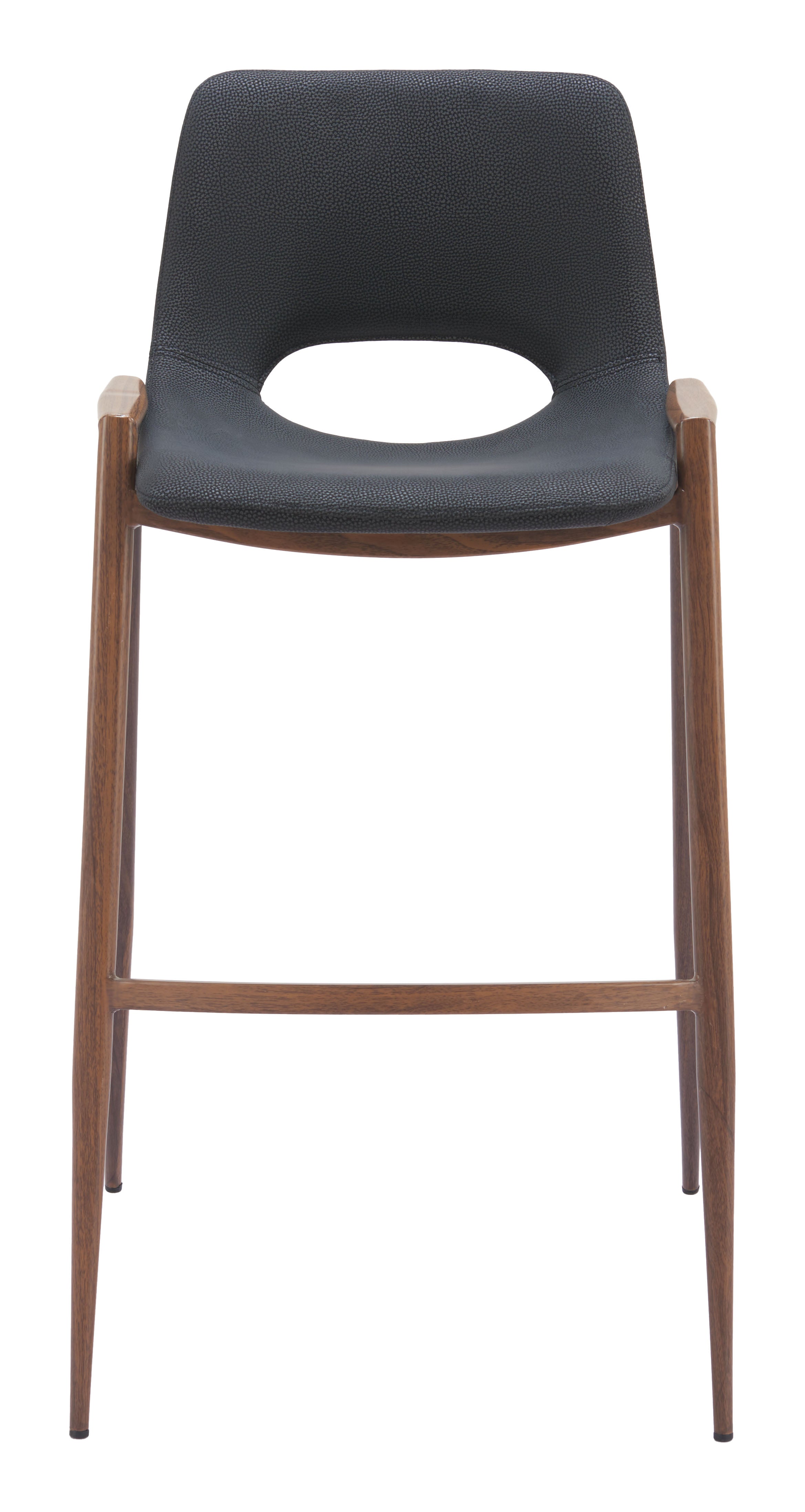 Desi Barstool Black & Walnut