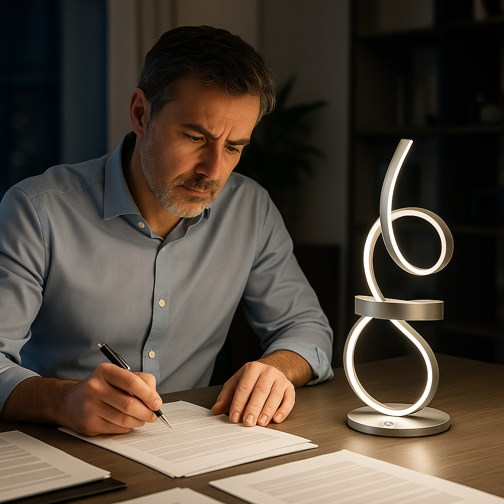 Amsterdam Elite Touch Dimmer LED Table Lamp in Polished Silver