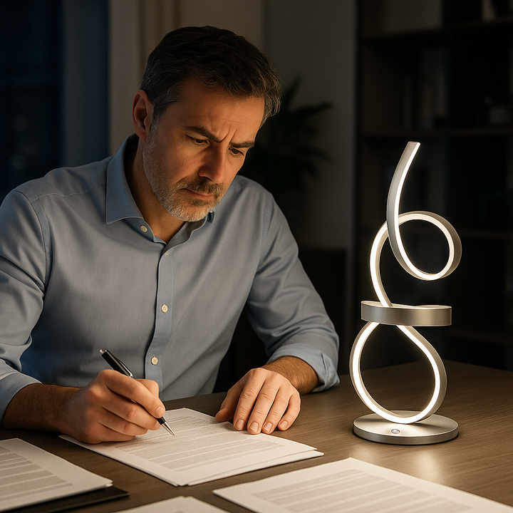 Amsterdam Elite Touch Dimmer LED Table Lamp in Polished Silver