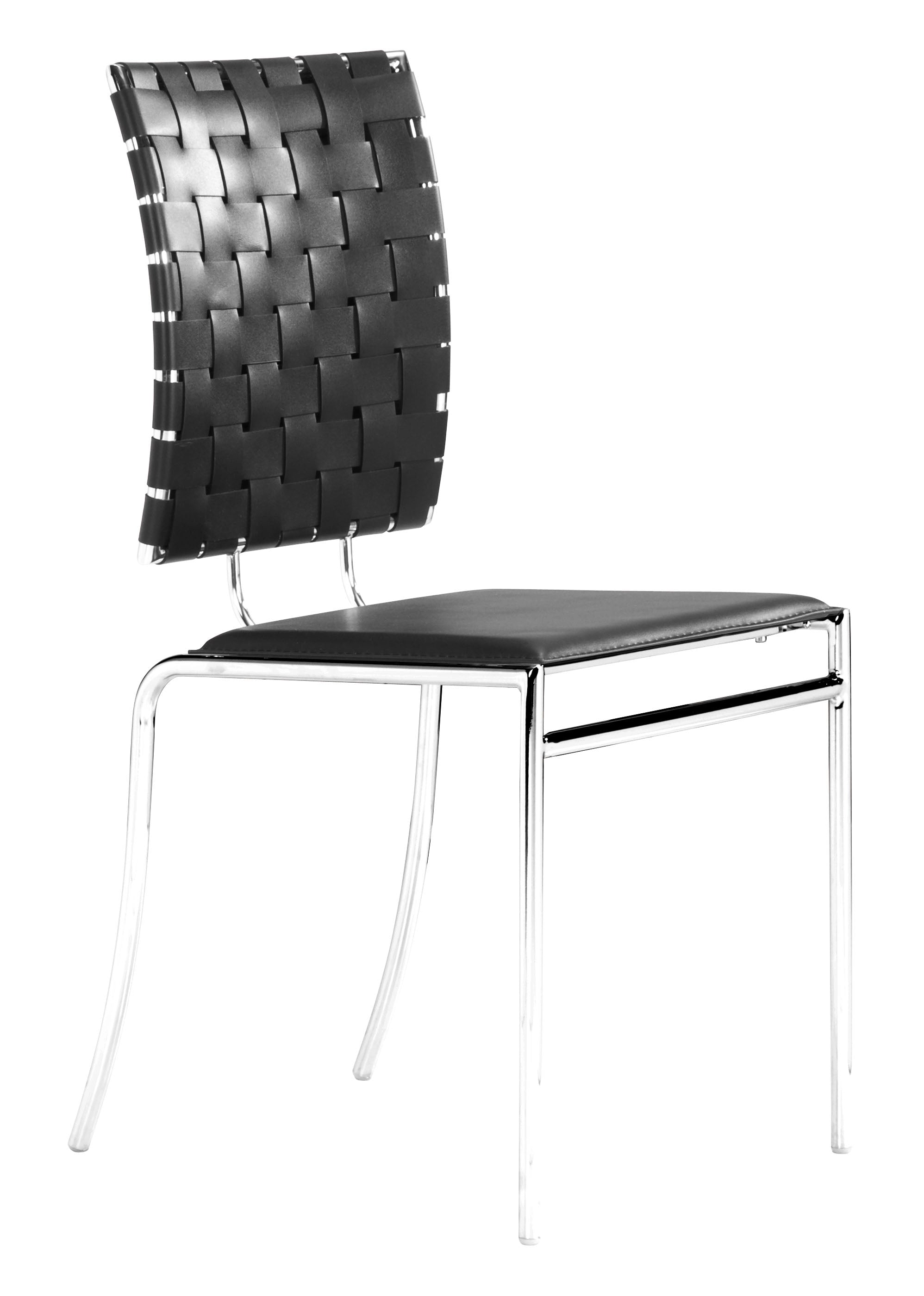 Criss Cross Dining Chair (Set of 4) Black