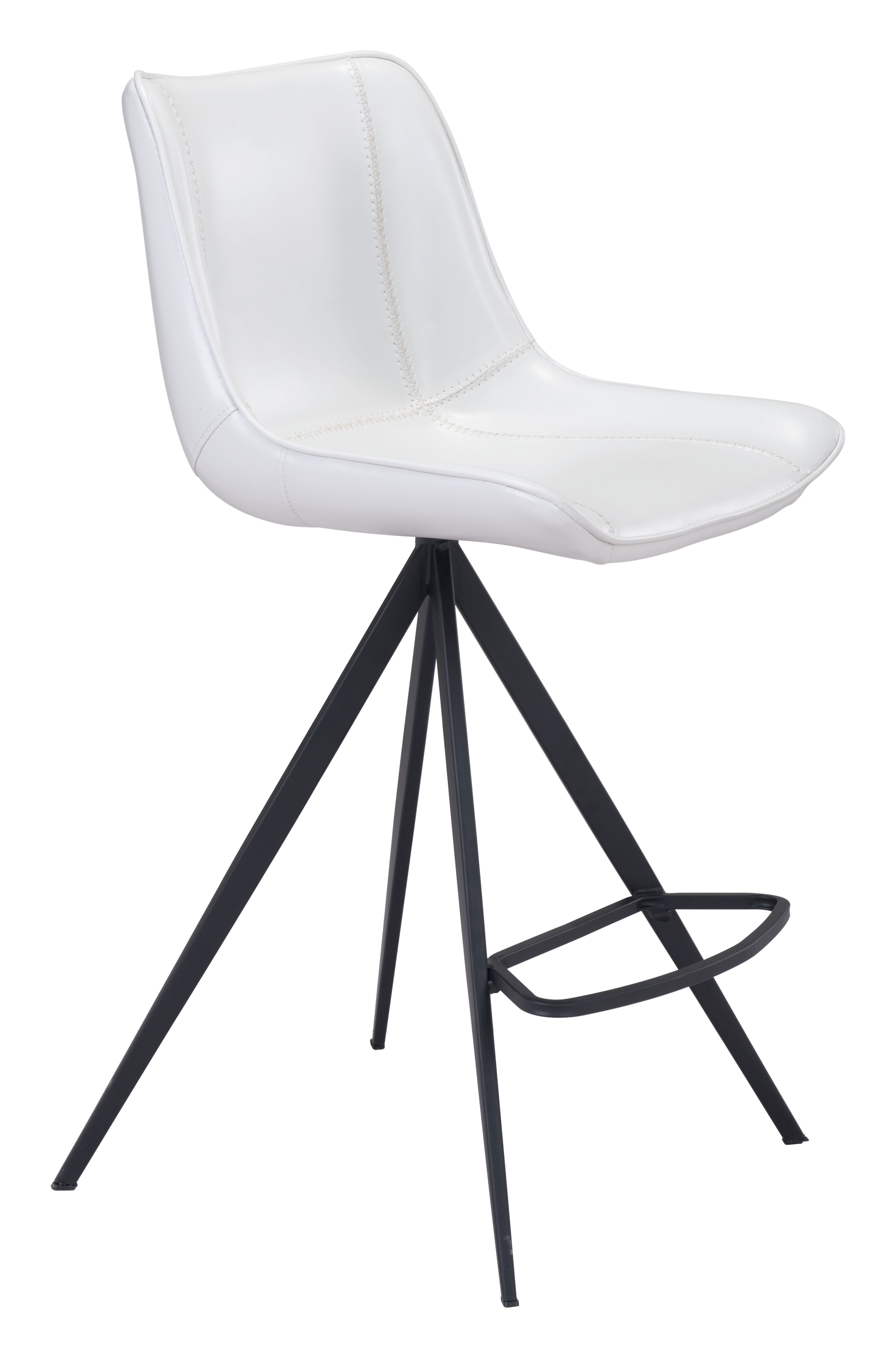 Aki Counter Stool White & Black