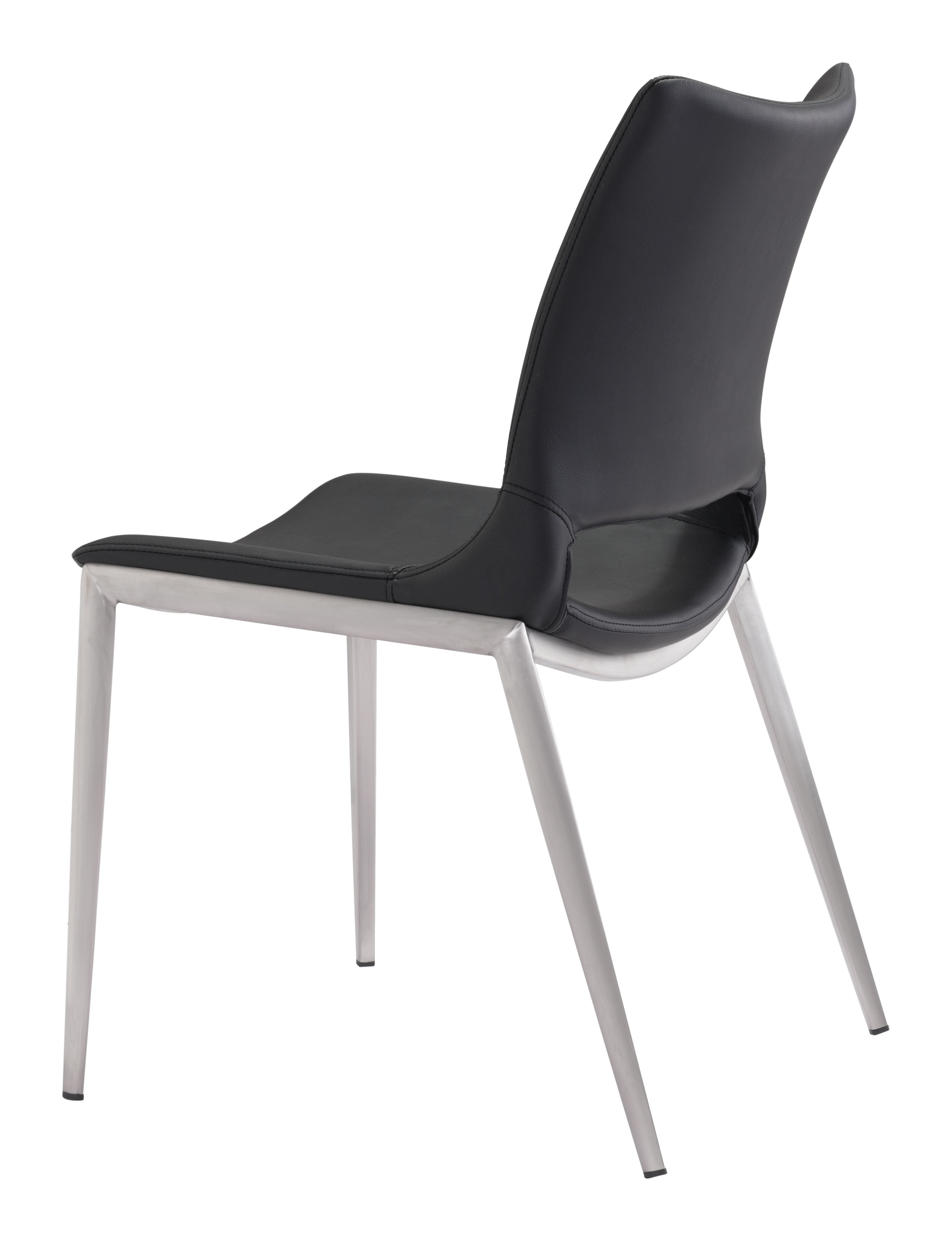 Ace Dining Chair Black & Silver