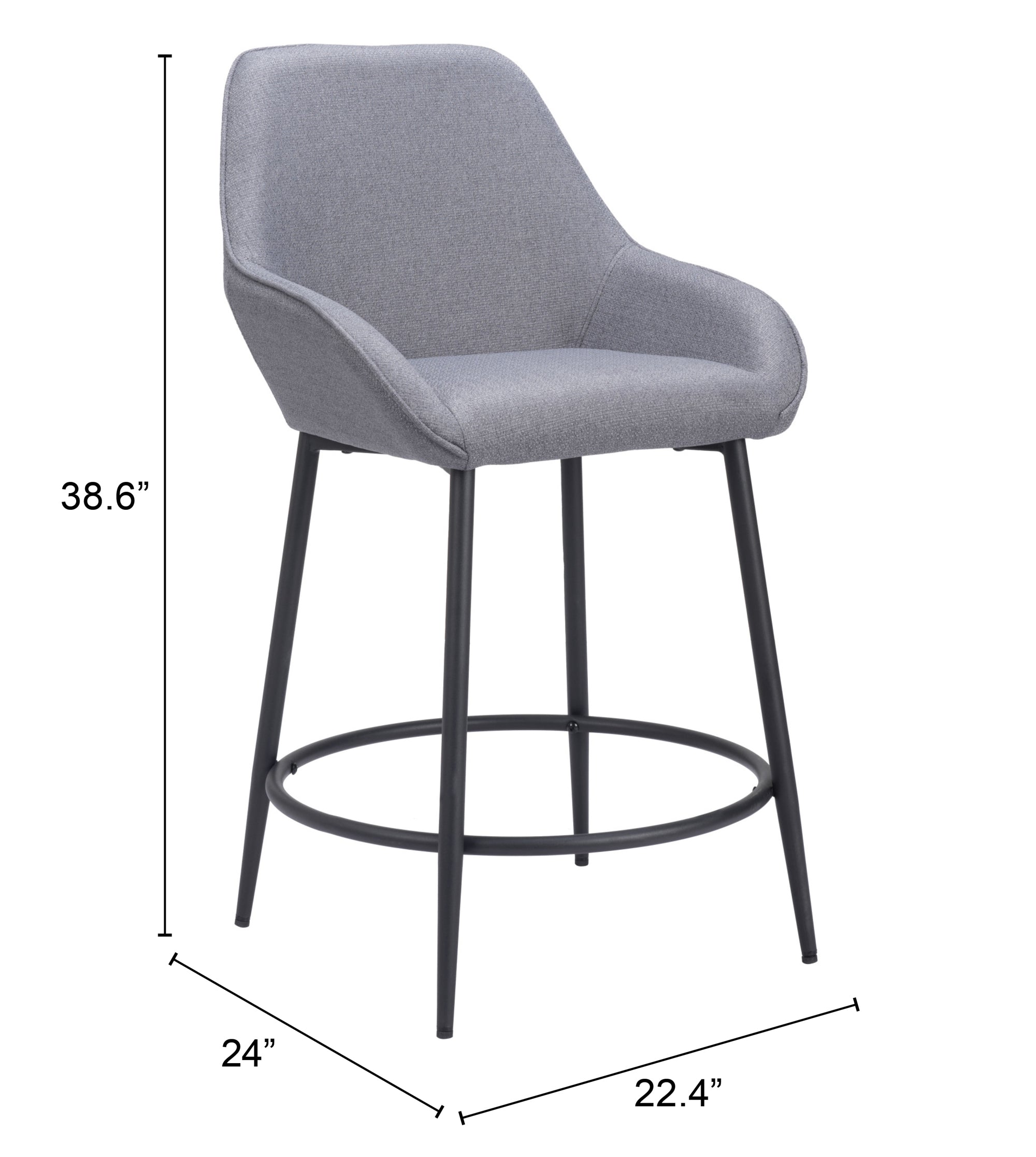 Vila Counter Stool Gray