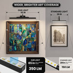 Picture Lights for Wall, Rechargeable Battery Operated LED Gallery Light Bar with Remote & Timer, Dimmable Wireless Wall Sconce for Paintings & Frames - 5