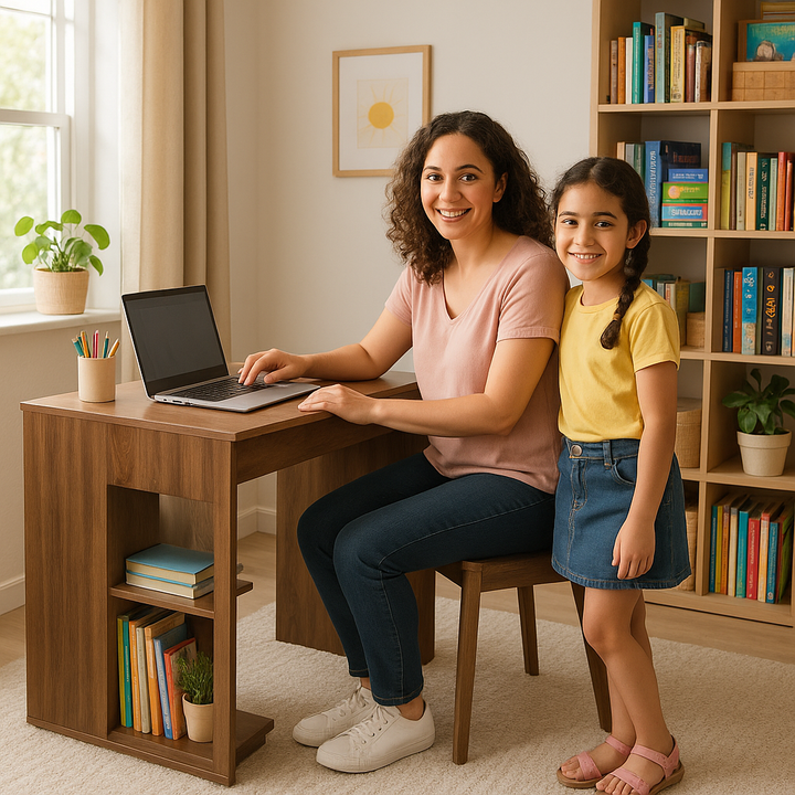 Executive Pro 46" Brown Wood L-Shape Computer Desk – Corner Command Center