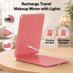Portable LED Makeup Mirror – Rechargeable, Adjustable Brightness, Compact & Travel-Friendly - 5