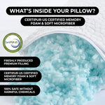 Gel Memory Foam Pillows, Set of 2 – Firm Quilted & Dual-Sided Cooling - 5