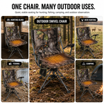 Portable Adjustable Hunting Chair with Swivel & Heated - 5