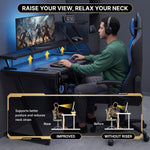 L-SHAPED GAMING DESK – LED LIGHTS & POWER OUTLETS - 5