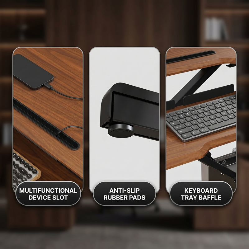 Sit-to-Stand Desk Converter – Adjustable Height Standing Desk Riser - 5