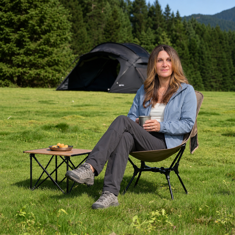 Ultralight Folding Camping Chair – Portable Outdoor High-Back Seat - 5