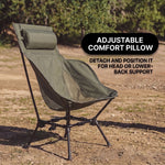 Ultra-Compact High Back Folding Camping Chair – Lightweight & Portable - 5