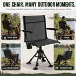 Portable Adjustable Hunting Chair with Swivel & Heated - 5