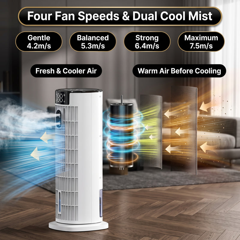 3-in-1 Evaporative Air Cooler Tower Fan with Remote Control - 5