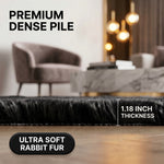 Faux Rabbit Fur Shaggy Rug – Ultra Soft & Machine Washable - 5